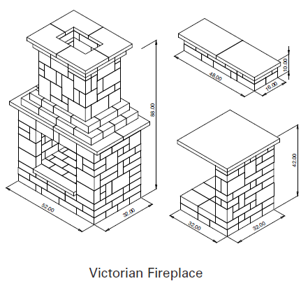 Northern Arizona Victorian Fireplace Block Lite