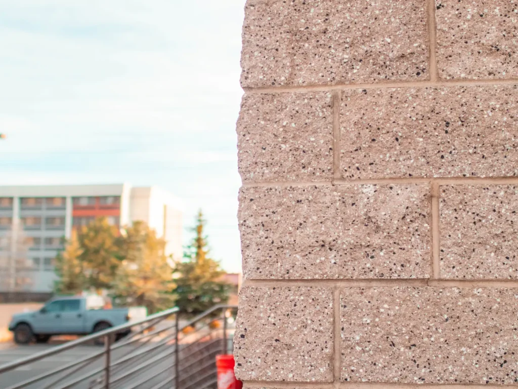 A concrete masonry wall in arizona