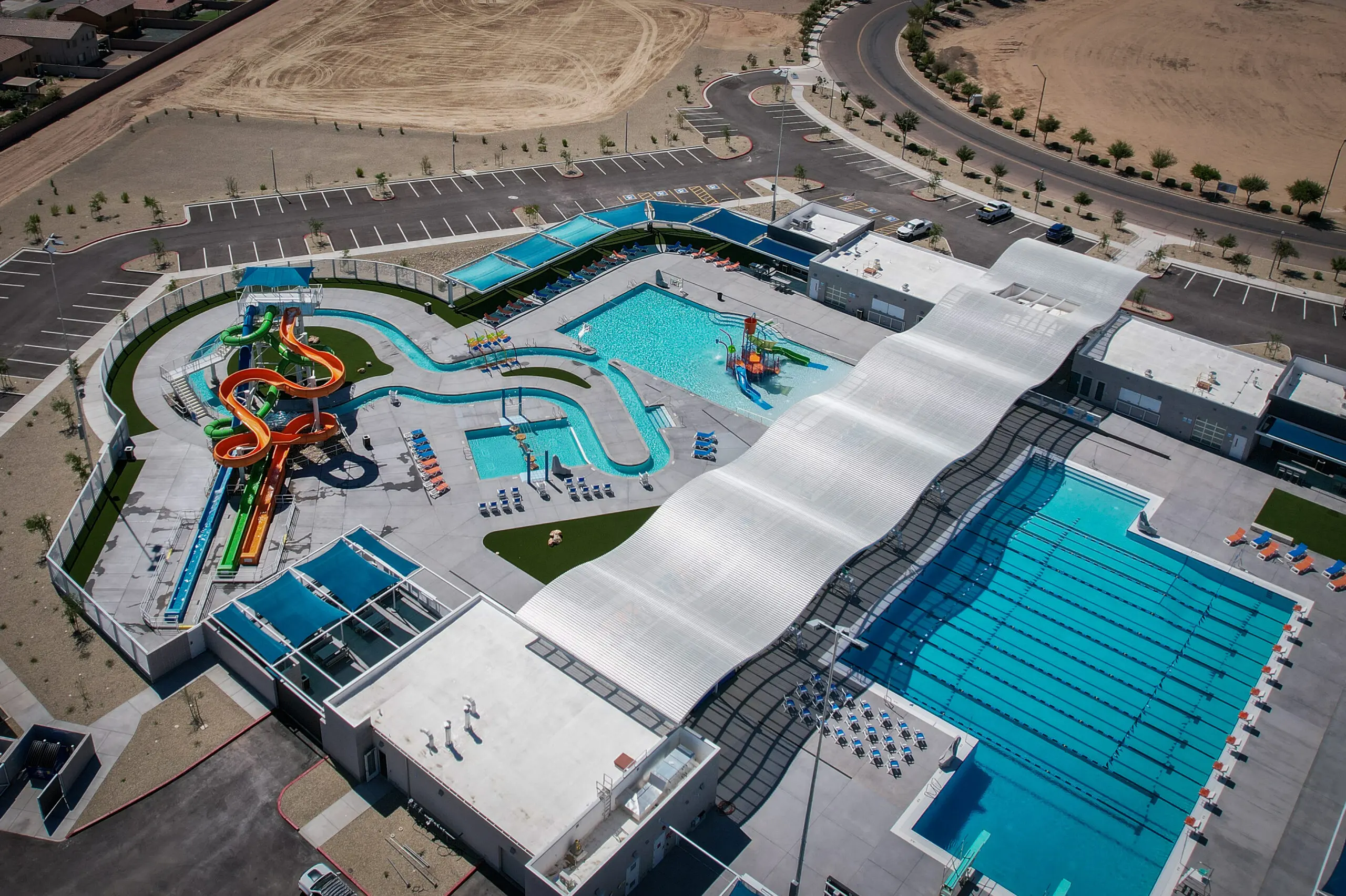 Avondale Pool facility with block-lite concrete masonry units