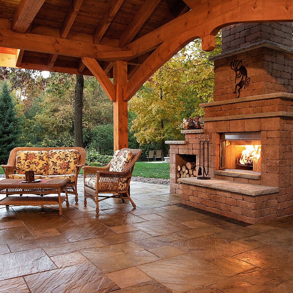 Grand Fireplace Left Woodbox